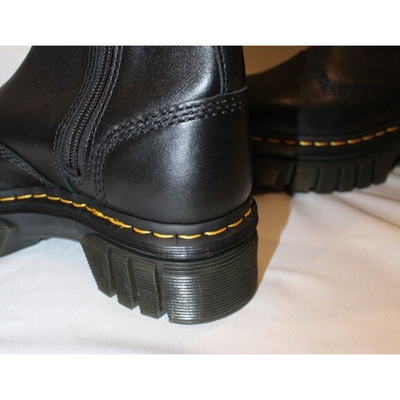 DR‎ MARTEN'S WOMEN'S AUDRICK TALL LEATHER CHELSEA PLATFORM BOOTS BLACK SZ US 8 - Picture 5 of 7